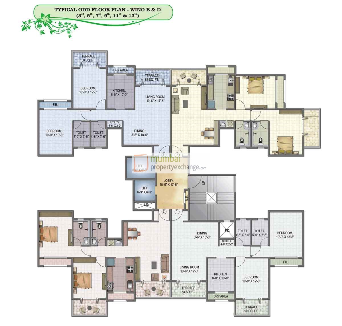 3478 Oth Typical Odd Floor Plan - Goodwill Garden, Kharghar