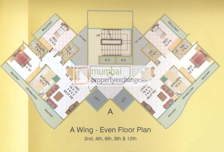 2 BHK Elite Heights, Kharghar — for Rent — photo 3