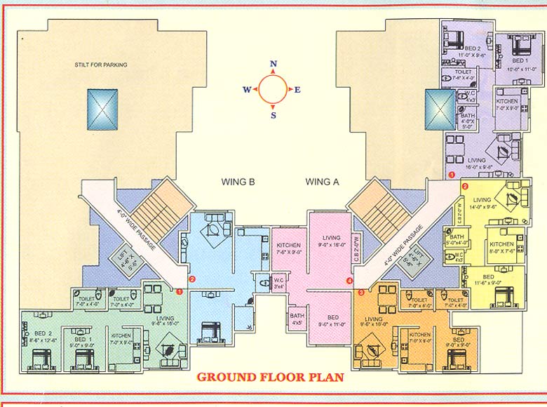 3839 Oth Floor Plan I - Star Apartments, Mira Road
