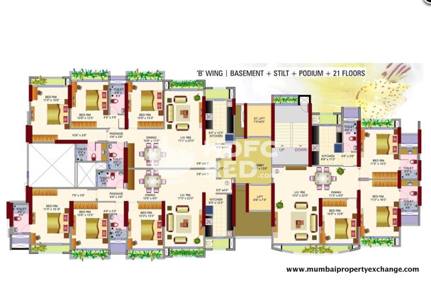 4024 Oth Floor Plan 1  - Ajmera Pristine, Borivali West