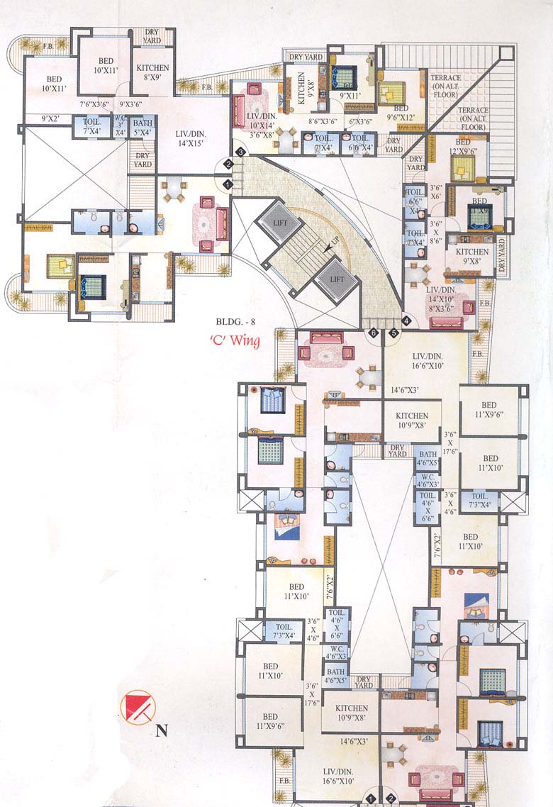 3 BHK Monte South, Byculla — for Rent