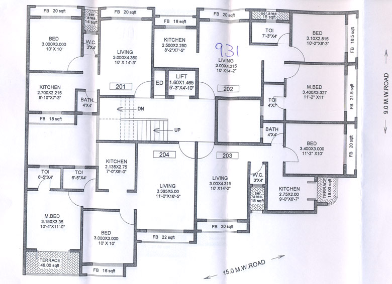 4126 Oth Floor Plan I - Tulip Apartment, Colaba