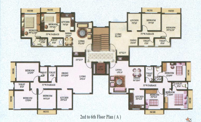 3 BHK Skyline Heights, Goregaon West — for Rent