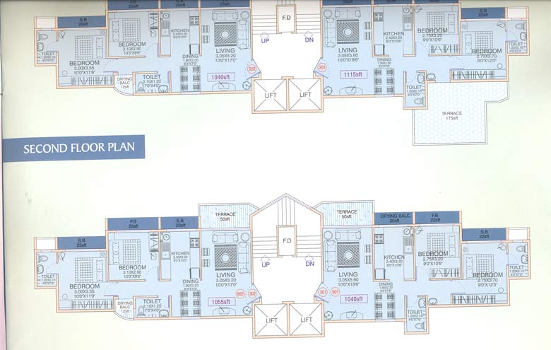 4321 Oth Floor Plan I - Oriental Tower, Nerul