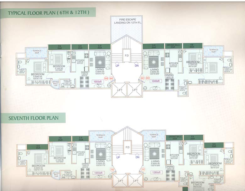 4321 Oth Floor Plan Ii - Oriental Tower, Nerul