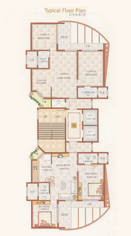 2.5 BHK Sapphire Heights, Kharghar — for Rent
