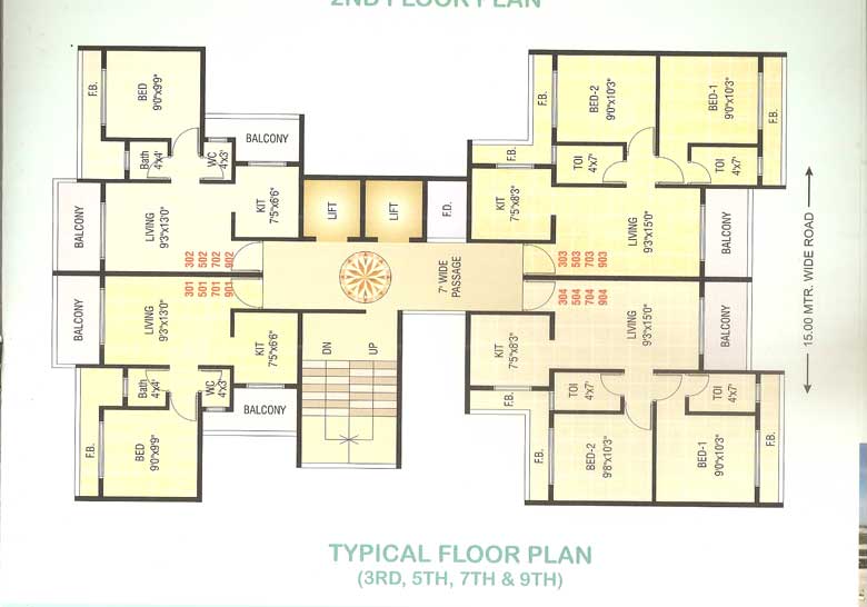 4357 Oth Floor Plan 3 - Vaishnavi Heights, Kalamboli