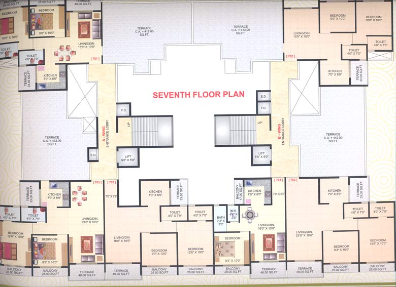 2 BHK Radha Krishna Complex, Kharghar — for Sale