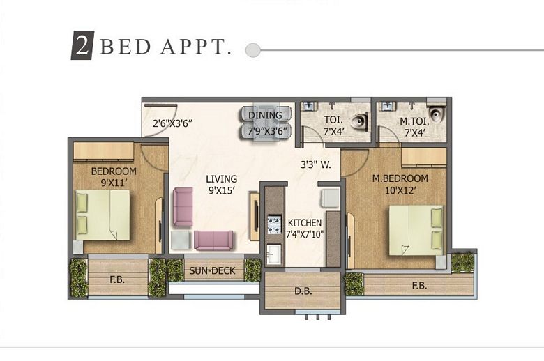 1 BHK Space Residency, Mira Road — for Sale