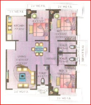 3 BHK Gem CHS, Andheri West — for Rent