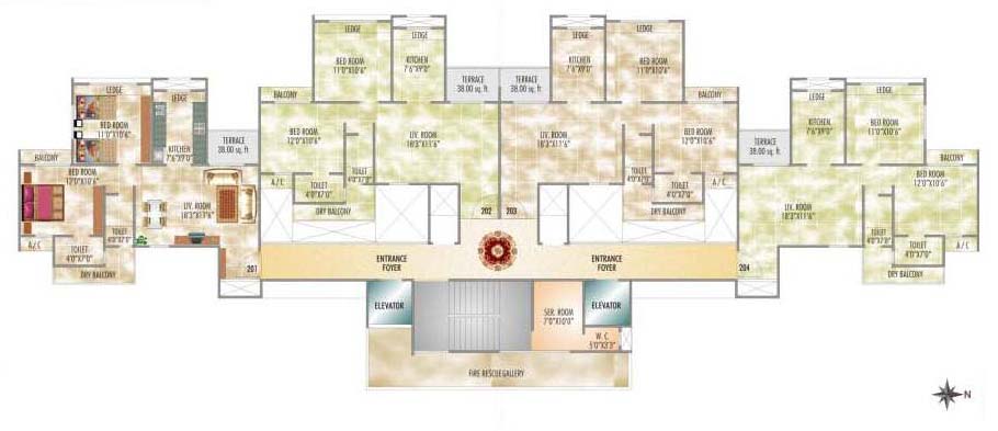4643 Oth Floor Plan Ii 1  - Orchid Residency, Andheri West