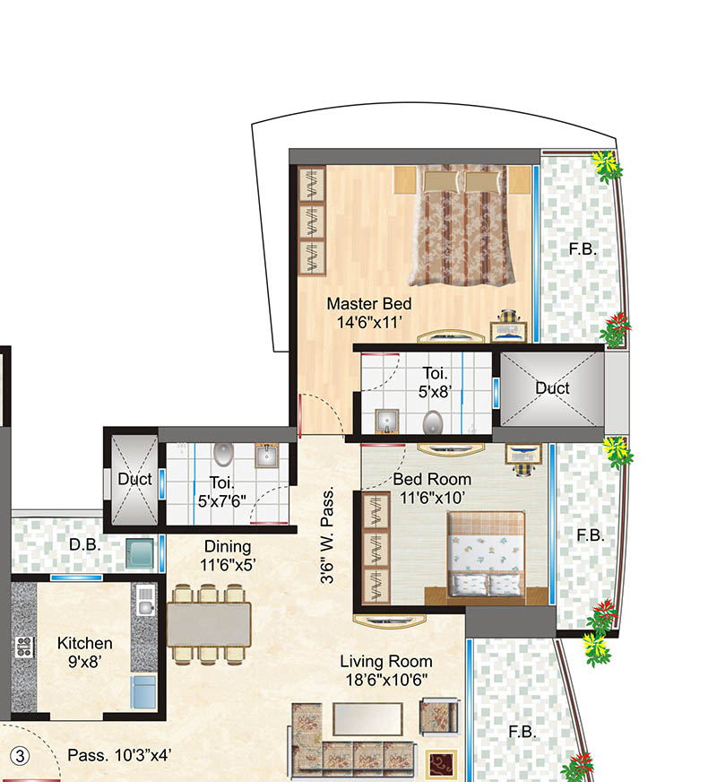 2 Woodrose, Thane West — for Rent
