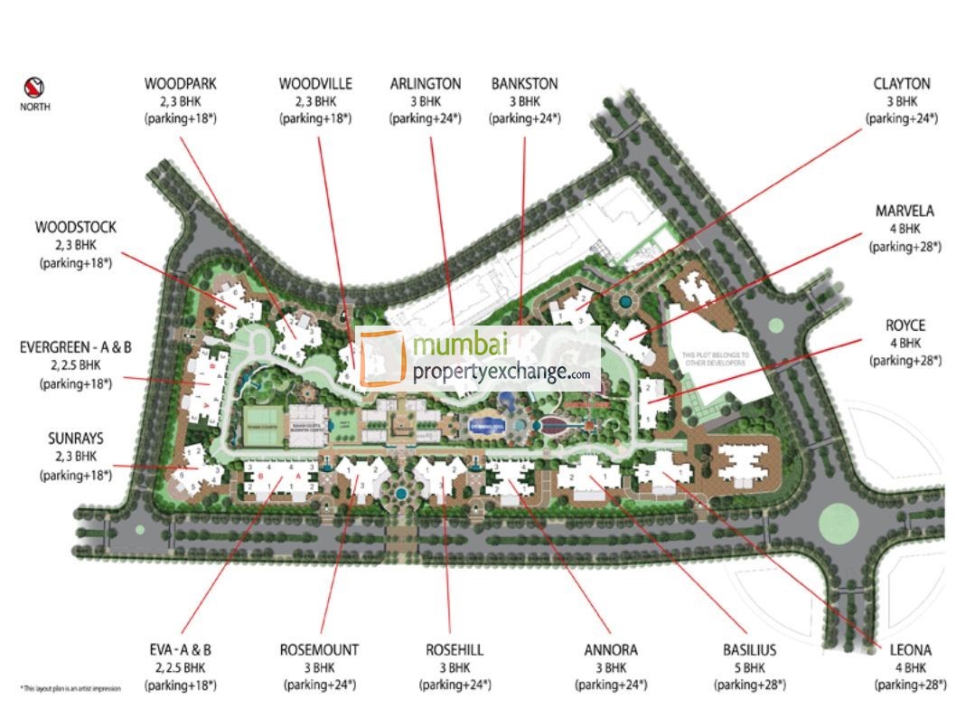 3 BHK Rodas Enclave Arlington, Thane West — for Sale