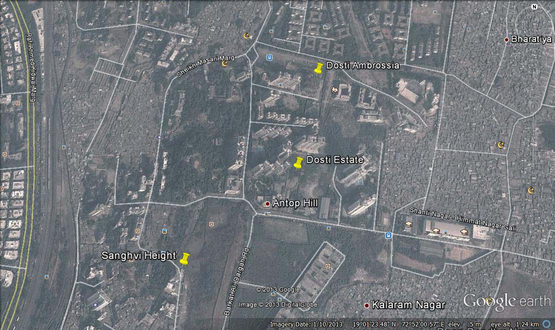 4841 Oth Google Earth - Dosti Ambrosia, Wadala