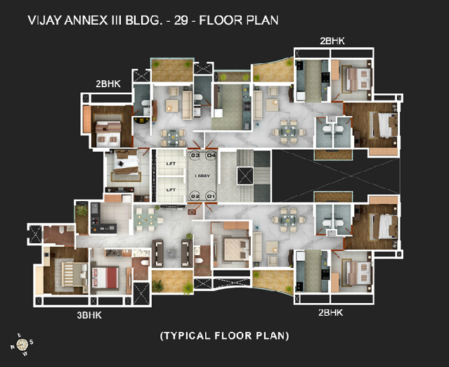 2 BHK Vijay Annex 29, Thane West — for Sale