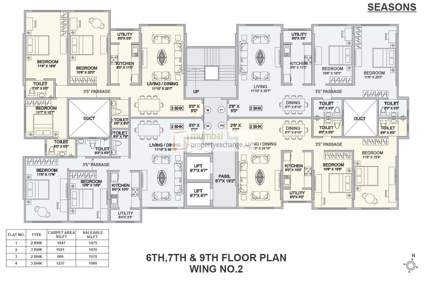 4899 Oth Floor Plan 4  - Hubtown Seasons, Chembur