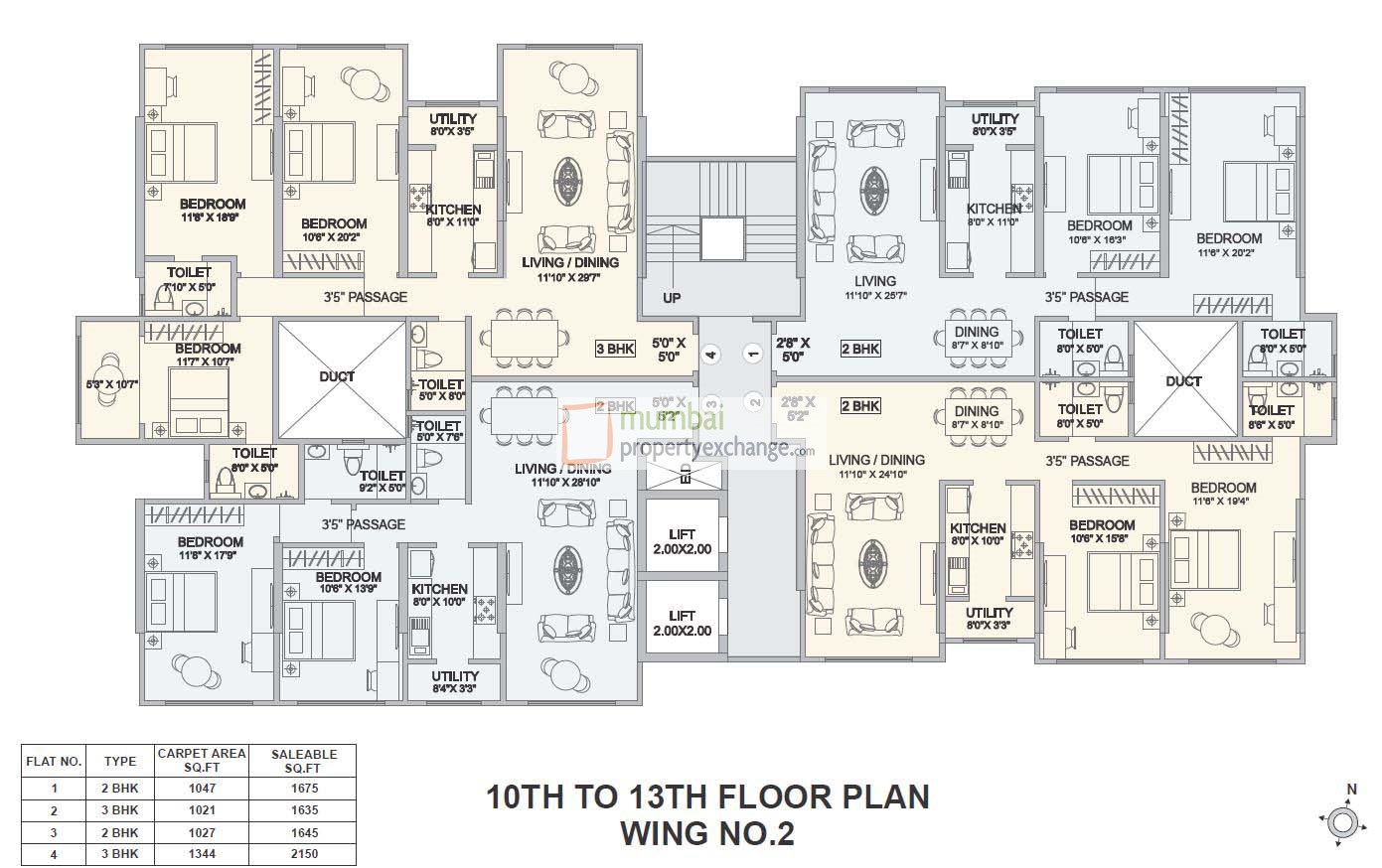 4899 Oth Floor Plan 5  - Hubtown Seasons, Chembur