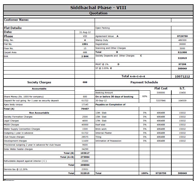 5041 Oth Payment Schedule - Siddhachal, Thane West
