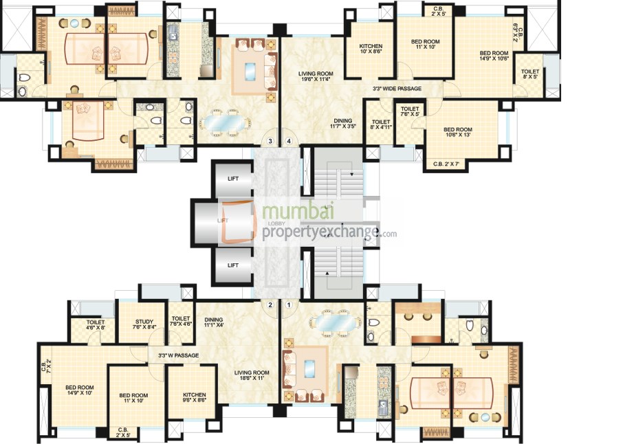 2 BHK Dosti Vihar Vidisha and Vasudha, Thane West — for Sale