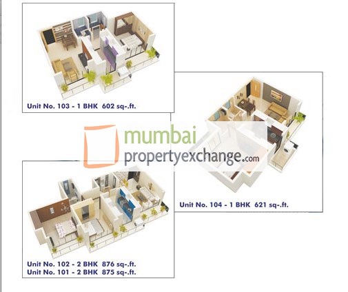 5225 Oth Unit Layout 1  - Aims Sea View, Bhayandar