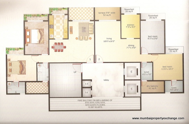 2 BHK Shelton Vista, Nerul — for Sale