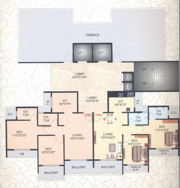 5483 Oth Floor Plan 4  - Kailash Tower, Taloja