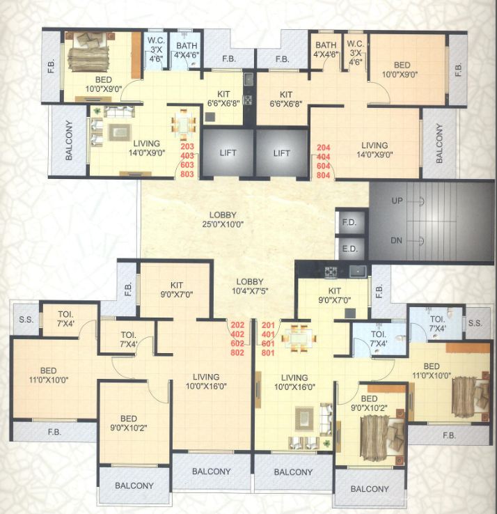 5483 Oth Floor Plan 8  - Kailash Tower, Taloja