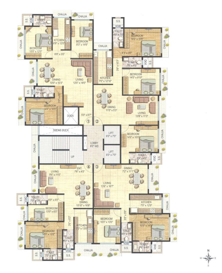 5528 Oth Floor Plan 4  - Krishna Residency, Andheri East