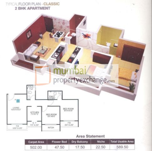 5536 Oth Floor Plan 3  - Vinay Unique Gardens, Virar