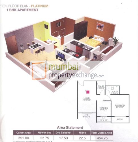 5536 Oth Floor Plan 4  - Vinay Unique Gardens, Virar