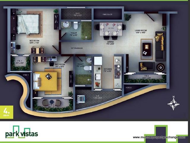5630 Oth Floor Plan 3  - Park Vistas, Andheri West