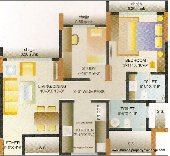 3 BHK Mayfair Mira Pride, Mira Road — for Sale