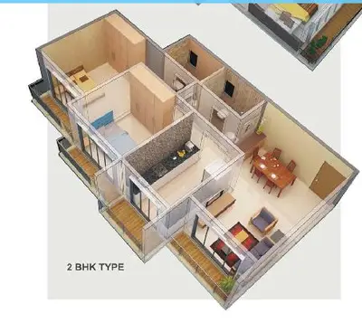 2 BHK New Gagangiri, Borivali West — for Rent — photo 3 thumbnail