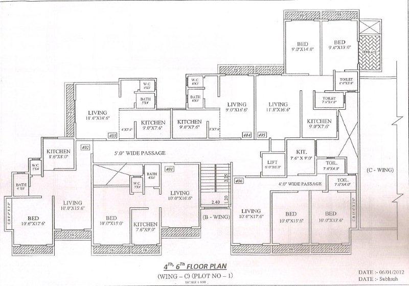 2 BHK Flats on Rent in Sai Vinayak Residency, Kalyan