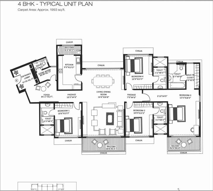 6226 Oth 4 Bhk Plan - Godrej Serenity Mumbai, Chembur