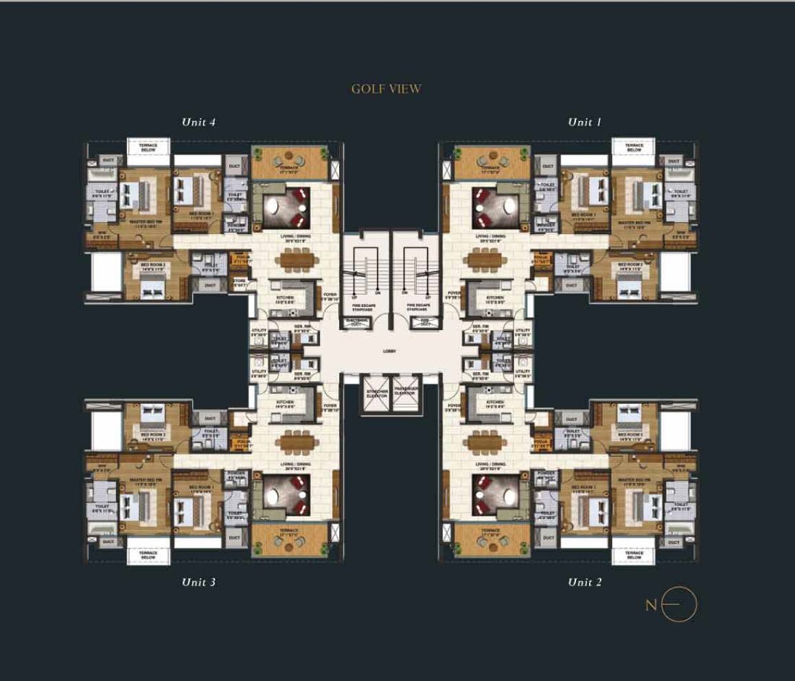 6364 Oth 3 Bhk Large Floor Plan - Lodha Belmondo, Lonavala