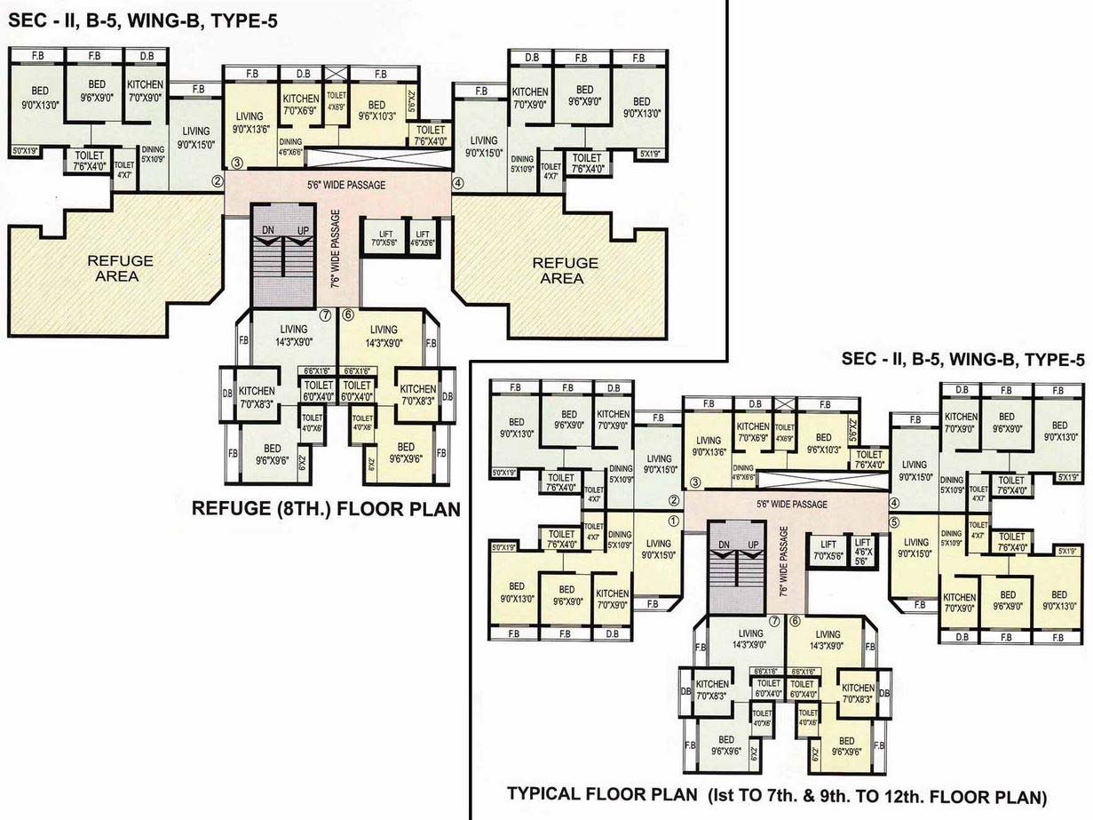 3 BHK M. B Tower, Virar — for Rent