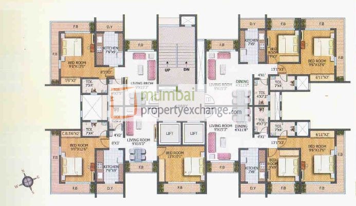 6467 Oth Floor Plan 1  - Agarwal Hamlet, Mira Road