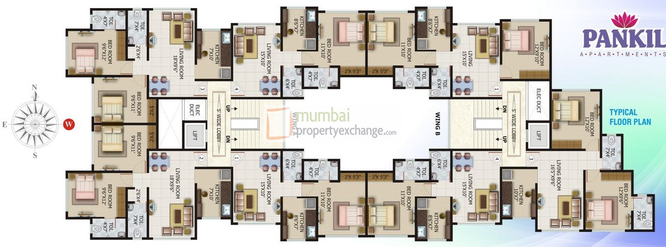 6478 Oth Floor Plan - Pankil Apartment, Dadar West