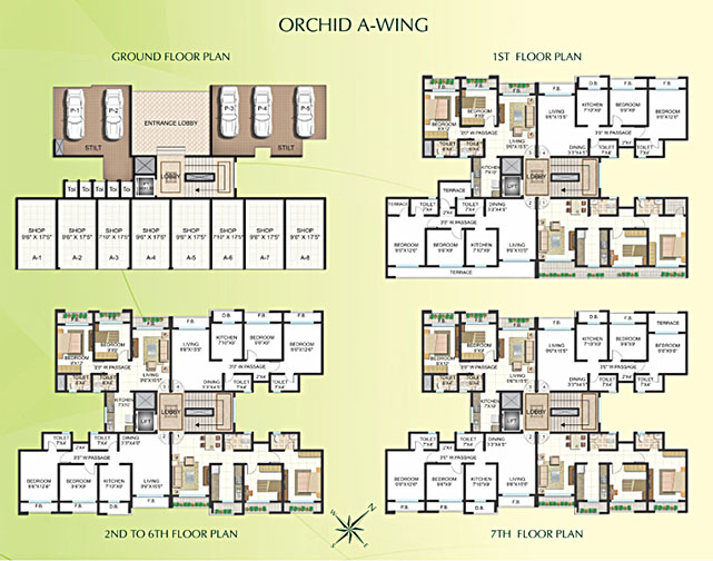 6506 Oth A Wing Floor Plan - Anchor Park, Nalla Sopara