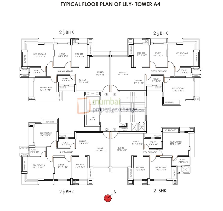 2 Runwal Garden City Lily, Thane West — for Rent