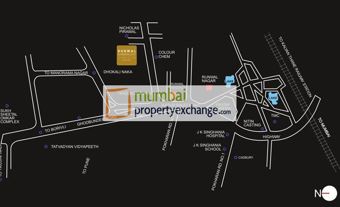 2 Runwal Garden City Lily, Thane West — for Rent
