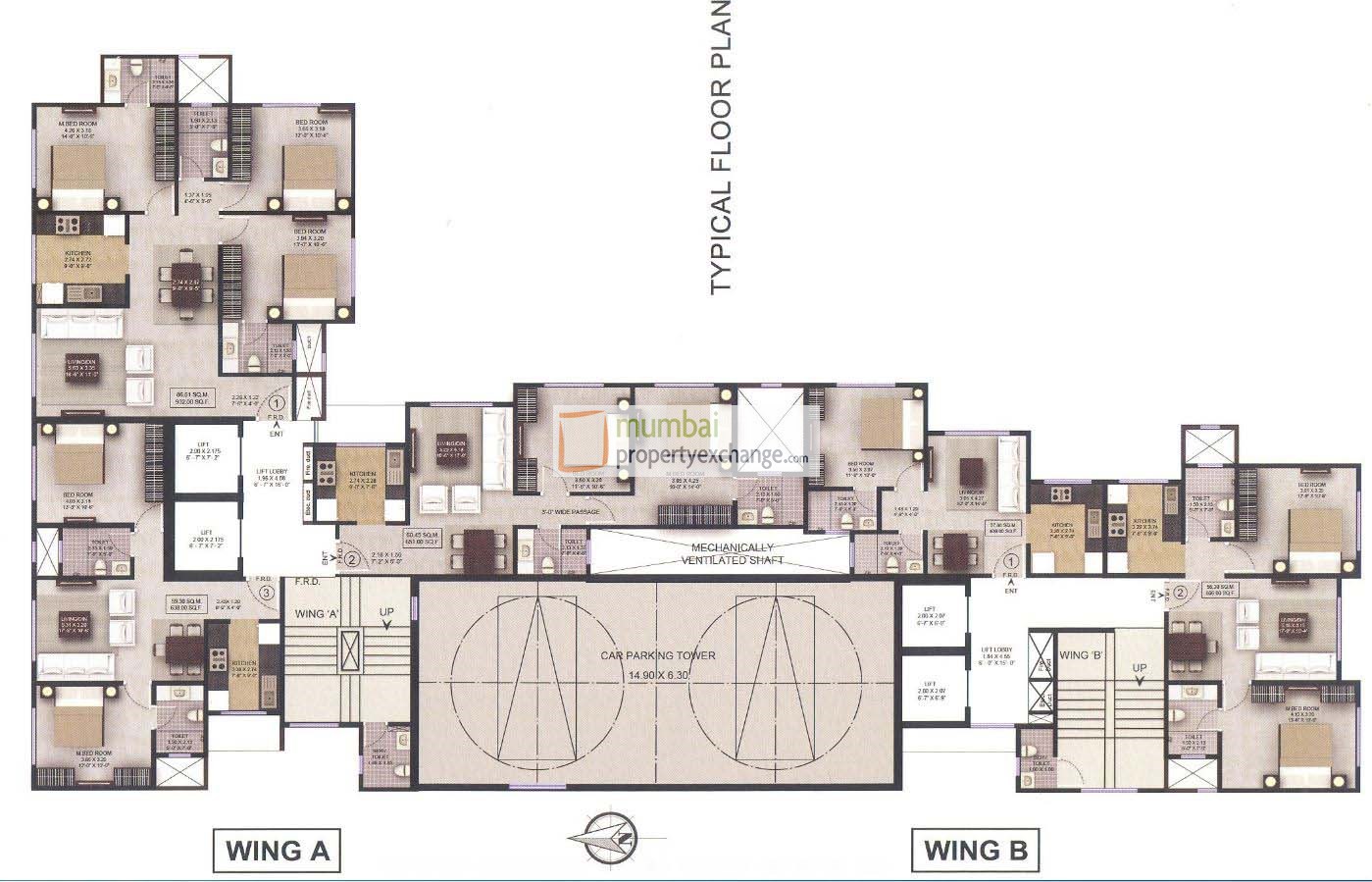 6606 Oth Floor Plan - Lalani Grandeur, Goregaon East