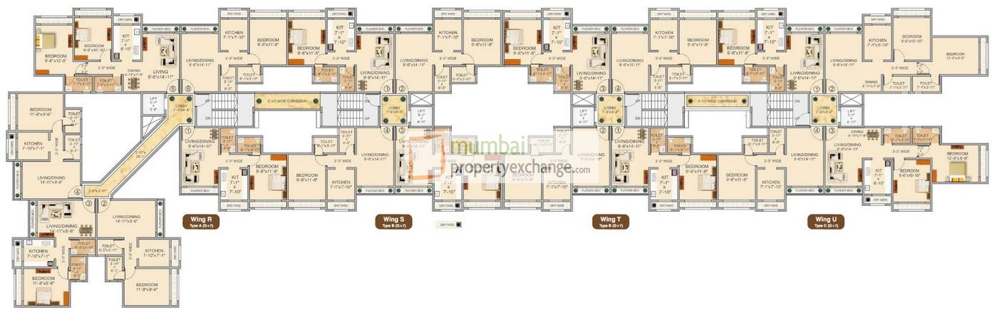 6621 Oth Floor Plan - Veena Dynasty, Vasai