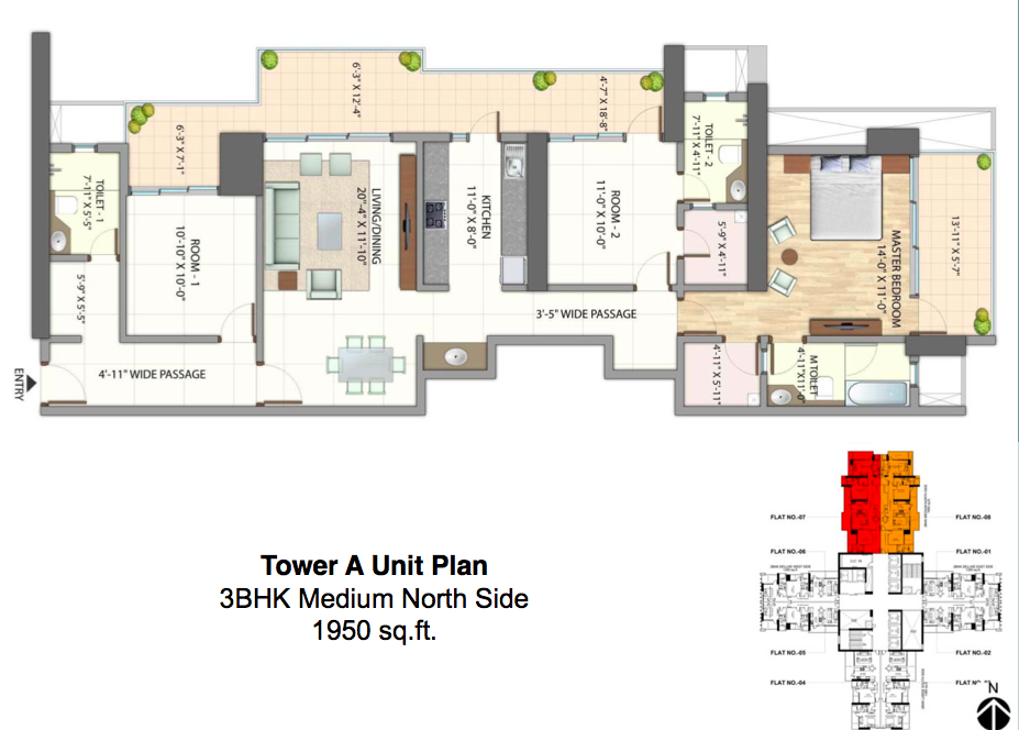 2 BHK Alta Monte Tower A, Malad East — for Sale
