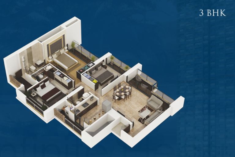 3 BHK Bhagwati Eleganza, Ghansoli — for Sale — photo 10