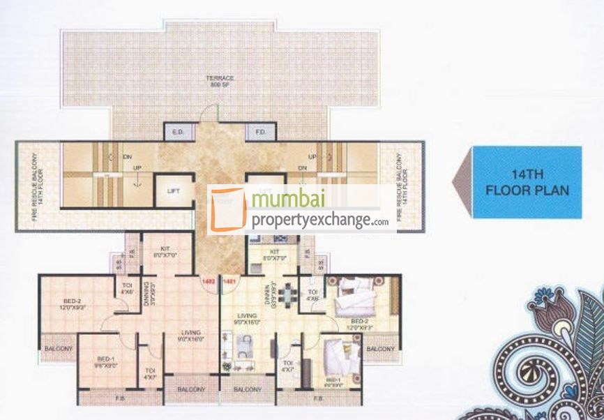 2 BHK Kuber Palace, Kalamboli — for Sale