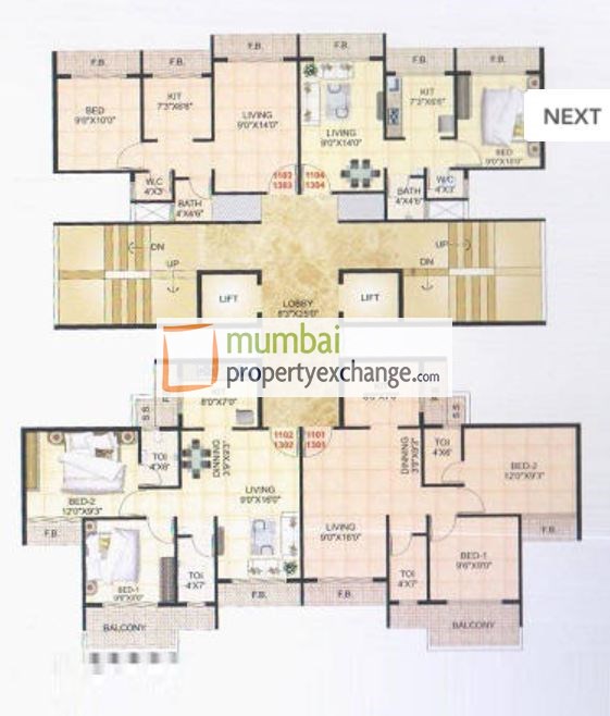 2 BHK Kuber Palace, Kalamboli — for Sale