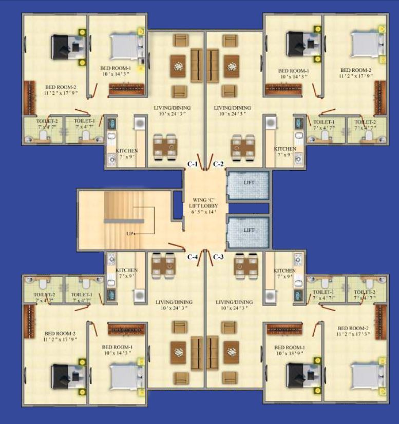 7067 Oth Floor Plan 1  - Akar Pinnacle, Borivali East