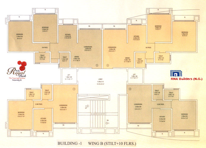 896 Oth Floor Plan - N G Royal Park, Kanjur Marg